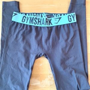 Gymshark fit leggings grey/pale turquoise size s